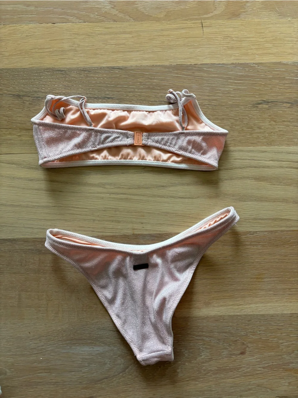 triangl swimwear Peach Shimmer Bikini Set